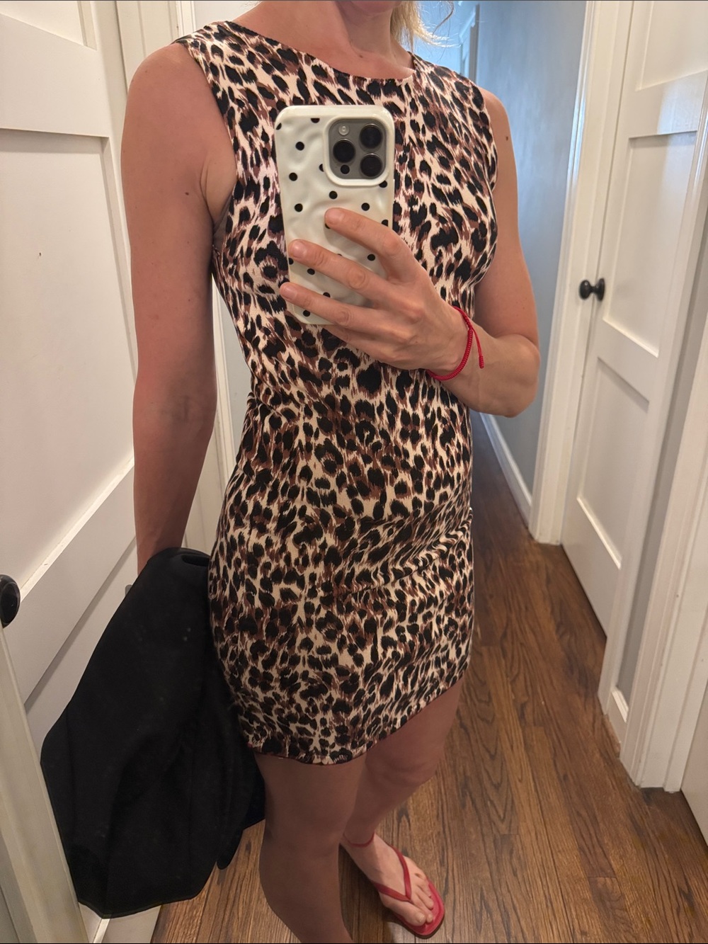 Zara Leopard Print Mini Dress in Brown and Black